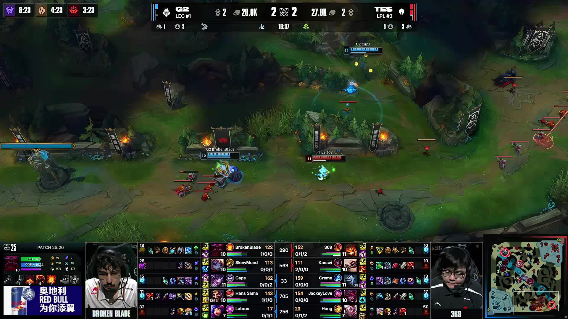 TheShy 的坦克杰斯在15分钟内取得了奢华的7-0，再次以一条命在上路击败了三条命